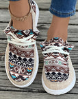 Bailee Vintage Aztec Lace-up Flat Shoes