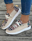 Bailee Vintage Aztec Lace-up Flat Shoes