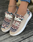 Bailee Vintage Aztec Lace-up Flat Shoes