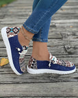 Bailee Vintage Aztec Lace-up Flat Shoes