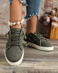 Mallory Criss Cross Slip On Canvas Flats