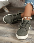 Mallory Criss Cross Slip On Canvas Flats