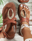 Chloe Retro Hollow Out Open Toe Sandals