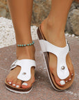Vintage Buckle Thong Slippers