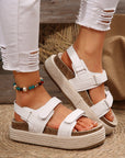Sofia Double Velcro Woven Platform Sandals