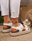 Sofia Double Velcro Woven Platform Sandals