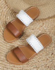 Woven Strap Flat Slippers