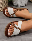 Criss Cross Flat Slippers