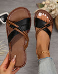 Criss Cross Flat Slippers