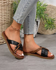 Criss Cross Flat Slippers