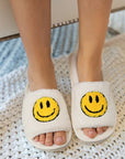 Smile Emoji Graphic Plush Home Slippers