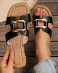 Blair Metal Decor Cut Out Square Toe Slippers
