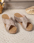 Wren Criss Cross Wedge Slippers