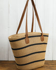 Aya Woven Striped Tote Bag