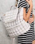 Natalie Quilted Puffer Backpack