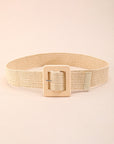 Bohemian Woven Square Buckle Wide Belt