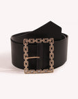 Black Square Buckle Belt