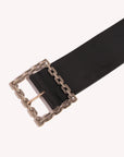 Black Square Buckle Belt