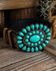Western Turquoise Decor Retro Wide Belt