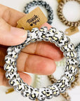 3PCS Leopard Printed Telephone Wire Hair Loop