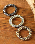 3PCS Leopard Printed Telephone Wire Hair Loop