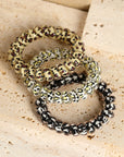 3PCS Leopard Printed Telephone Wire Hair Loop