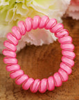 3 PCS Pink Phone Cord Hair Scrunchies