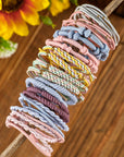 10pcs Pink Knotted Hair Ties