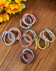 10pcs Pink Knotted Hair Ties