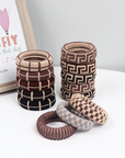 Checkered Print Nylon Elastic Hair Tie