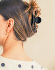 Black Wave Shape Matte Hair Claw Clip