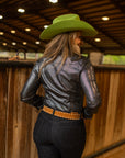 BLACK SPARKLE PERFORMANCE RODEO SHIRT
