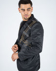 Men's Double Button Rhinestone Black Blazer