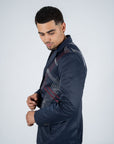 Men's Double Button Rhinestone Navy Blazer