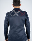 Men's Double Button Rhinestone Navy Blazer