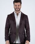 Men's Double Button Wine Blazer