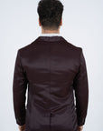 Men's Double Button Wine Blazer