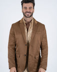 Men's Double Button Light Brown Blazer