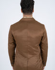 Men's Double Button Light Brown Blazer