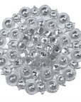 Bright Silver Clear Crystal Conchos - Sizes from 1"- 3" and Buckles