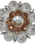 Bright Silver Champagne & AB Crystal Conchos - Sizes from 1"- 3" and Buckles
