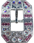 Bright Silver Pink & AB Crystal Conchos - Sizes from 1"- 3" and Buckles