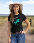 Get Back on the Horse Black Graphic Tee Shirt - Bourbon Cowgirl