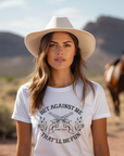 Bet Against Me That'll Be Fun Pistols T-Shirt Bourbon Cowgirl