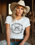Bet Against Me That'll Be Fun Pistols T-Shirt Bourbon Cowgirl
