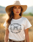 Bet Against Me That'll Be Fun Pistols T-Shirt Bourbon Cowgirl