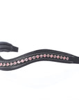 ExionPro Elegant Soft Padded Light Rose, Light Amethyst Colored Crystal Browband
