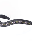 ExionPro Elegant Deep Curved Soft Padded Olivine, Violet Colored Crystal Browband