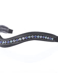 ExionPro Elegant Deep Curved Soft Padded Sapphire, Aqua Marine, Light Sapphire Colored Crystal Browband