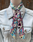 Blue and Purple Western Skinny Mini Wild Rag Scarf / Cowgirl Necktie